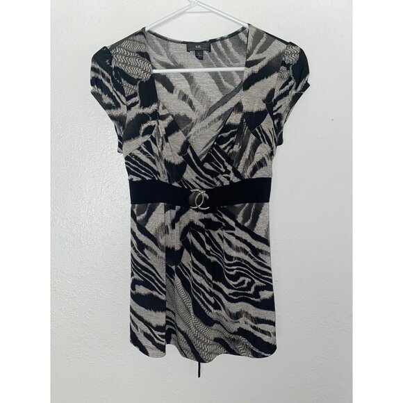 IZ Byer California Zebra Print Top - Picture 1 of 7